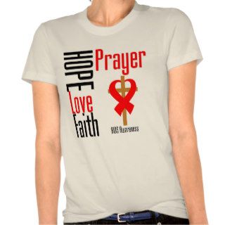 AIDS Hope Love Faith Prayer Cross Shirt