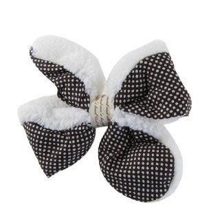 Coffee Color White Dotted Bow Detail Metal Barrette Hair Clip  Beauty