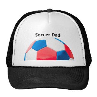 Red White and Blue Soccer Mesh Hat