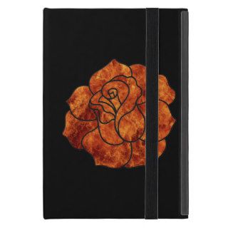Personalized Orange Fire Rose iPad Mini Case