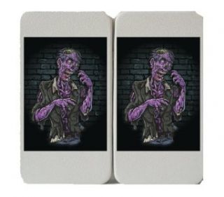 Zombie Brick Wall   White Taiga Hinge Wallet Clutch Clothing