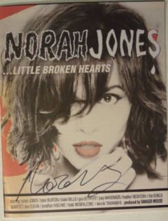 Signed Norah Jones Autographed Little Broken Hearts Song Book Entertainment Collectibles