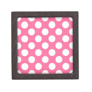 Pink and White Polka Dot Premium Gift Box