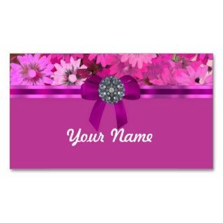 Pretty pink floral business cards