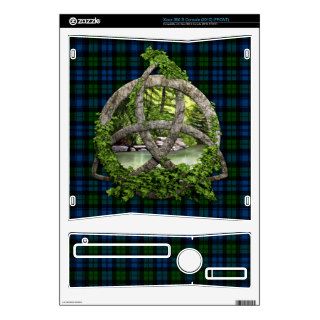 Celtic Trinity Knot And Clan Campbell Tartan Decals For Xbox 360 S