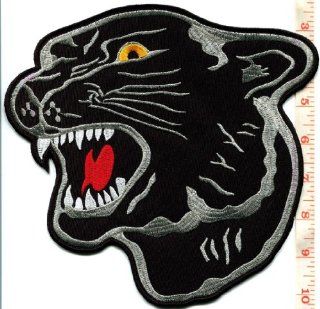Black Panther Cat Puma Jaguar Leopard Iron on Huge Xl Patch 8.13 X 8.5 in S 501 Handmade Design From Thailand 