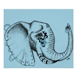 Jeweled Elephant Print