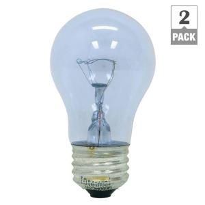 GE Reveal 40 Watt Incandescent A15 Ceiling Fan Reveal Clear Light Bulb (2 Pack) 40A15RVL/CD2 TP6