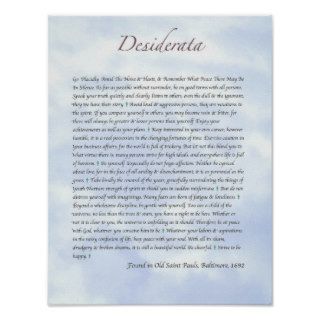 DESIDERATA POSTERS