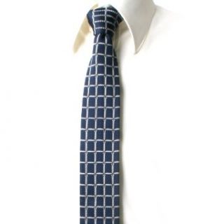ililily 2.25 Inch Check Pattern Skinny Knit Square End Vintage Casual Retro Fashion Tie (tie_502_34) at  Mens Clothing store Neckties