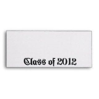 Class of 2012   Bold Black Text Image (2) Envelope