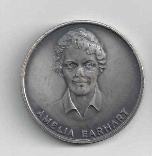 Amelia Earhart First Transatlantic Nonstop by Aviatrix Pewter Coin/Medal 
