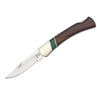 Buck Knives 503CCSLE Wild Bill Cody Custom Prince Lockback Knife with Brown Cocobolo & Grenn Malachite Handles