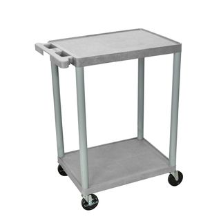 Luxor Two shelf Heavy Duty Plastic Utility Cart Luxor Stands & Carts