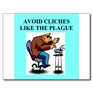 avoid cliches postcard