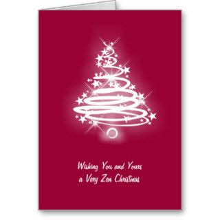 White Zen Christmas Tree Cards