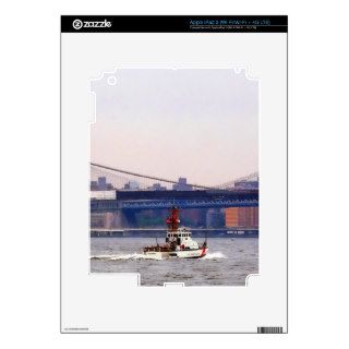 Coast Guard Cutter Near Brooklyn Bridge iPad 3 Skin