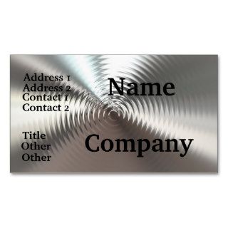 Metal Look Plates Circular Design Business Cards