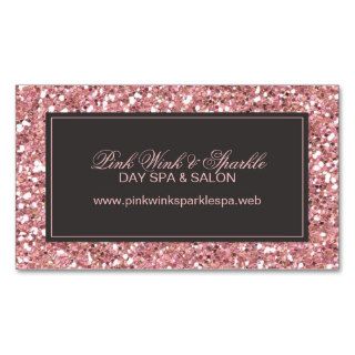 Pink Glitter Look Business Card