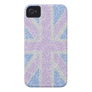 Union Jack Pastel Floral Pattern iPhone 4 Case Mate Case