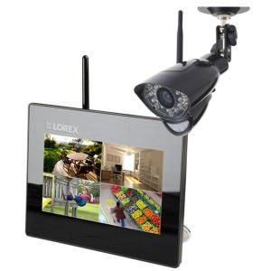 Lorex 4 CH 2GB SD Card Wireless Surveillance System with (1) 480 TVL Camera with 7 in. Monitor and Remote Viewing DISCONTINUED LW2711