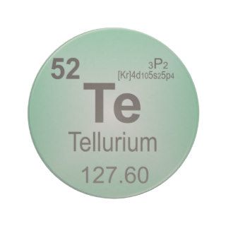 Tellurium Individual Element of the Periodic Table Beverage Coasters