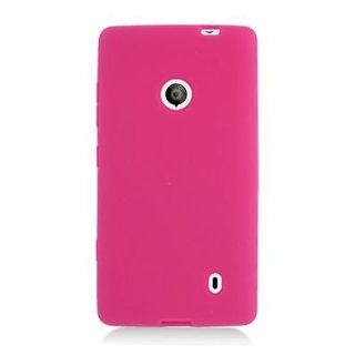 For T Mobile Nokia Lumia 521 Windows Phone 8 Soft Silicone SKIN Cover Case Pink 