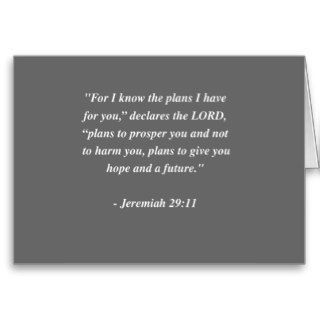 JEREMIAH 2911 Bible Verse Greeting Card
