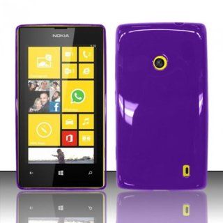 For Nokia Lumia 521 (T Mobile) TPU Candy Cover   Purple TPU Cell Phones & Accessories