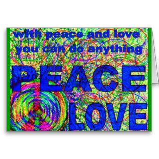 Peace and Love Greeting Cards