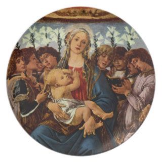 Madonna and Child with Eight Angels by Botticelli Plate