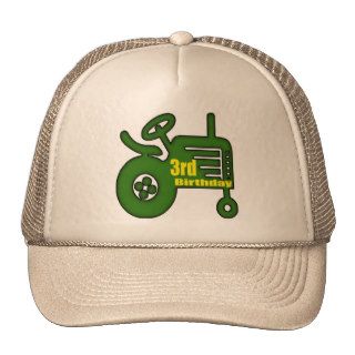 Farm Tractor 3rd Birthday Gifts Mesh Hats