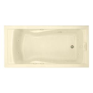 American Standard EverClean 6 ft. Whirlpool Tub with Reversible Drain in Bone 7236LC.021