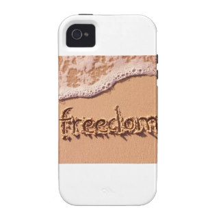 Freedom Written Within the Sand Among The Waves Vibe iPhone 4 Cases
