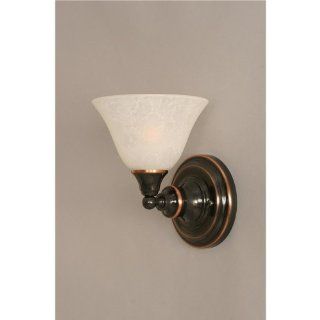 1 Light Wall Sconce with Glass Shade Finish Black Copper    