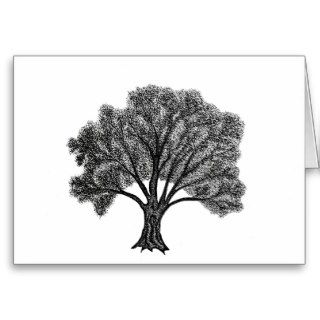 Oak Tree in dots, Blank Card
