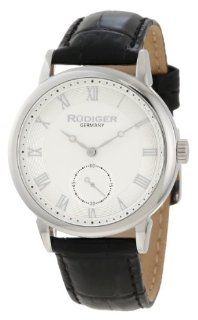 Rudiger Men's R3000 04 001L "Leipzig" Stainless Steel Watch with Leather Band Watches