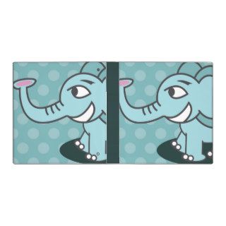 Cute Elephant on a Polka Dot Background 3 Ring Binder