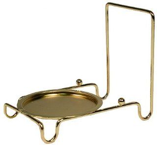 Darice 5202 69 Saucer Holder with Gold Plate, 4.5 Inch