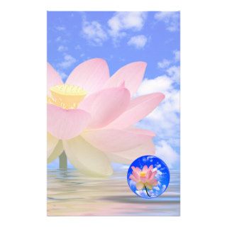 Lotus Flower Born in Water Customized Stationery