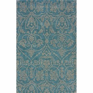 nuLOOM Handmade Parisian Royal Blue Wool Rug (7'6 x 9'6) Nuloom 7x9   10x14 Rugs