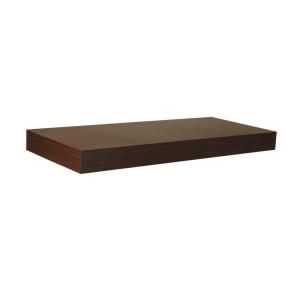 Home Decorators Collection 23.6 in. x 10.2 in. x 2 in. Espresso Floating Shelf 9084620