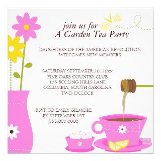Garden Tea Party Luncheon Invitations