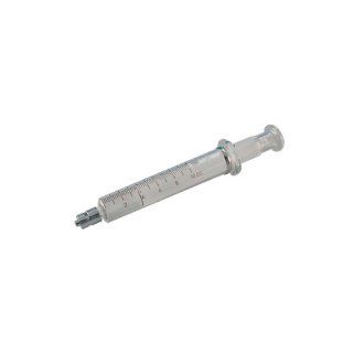BD 512441 Multifit Glass Zone 2 Reusable Syringe with Luer Lok Metal Tip, 5mL Capacity, 0.06mL Graduation (Box of 36) Science Lab Syringes