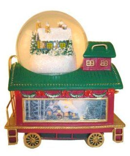 Thomas Kinkade Wonderland Express Silent Night Caboose Mini Snow Globe Train Toys & Games