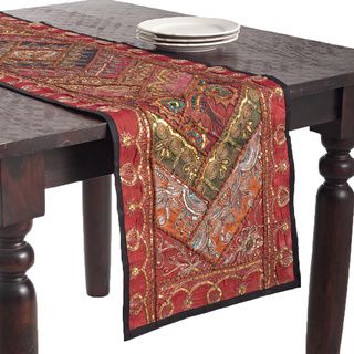 Handmade Sari 'Sitara' Table Runner Table Linens