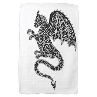 Tattoo Tribal Dragon Hand Towel