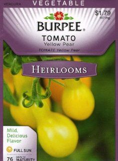 Burpee 63107 Heirloom Tomato Yellow Pear Seed Packet  Vegetable Plants  Patio, Lawn & Garden
