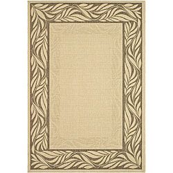 Indoor/ Outdoor Tranquil Natural/ Brown Rug (6'7 x 9'6) Safavieh 5x8   6x9 Rugs
