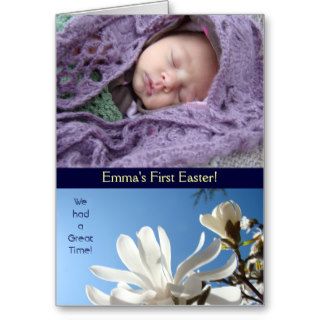 Baby's First Easter photo Cards custom Spring